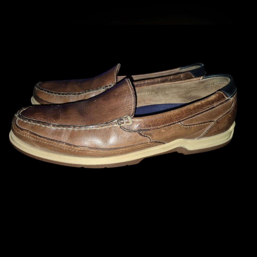 Walk in Style! Brown Leather Sebago Docksides Slip-On Loafers SIZE 12M
